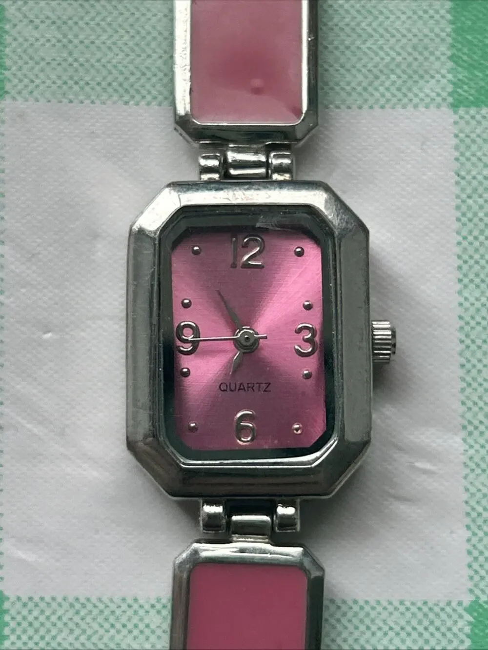 Silver And Pink Tone Women’s Quartz Watch